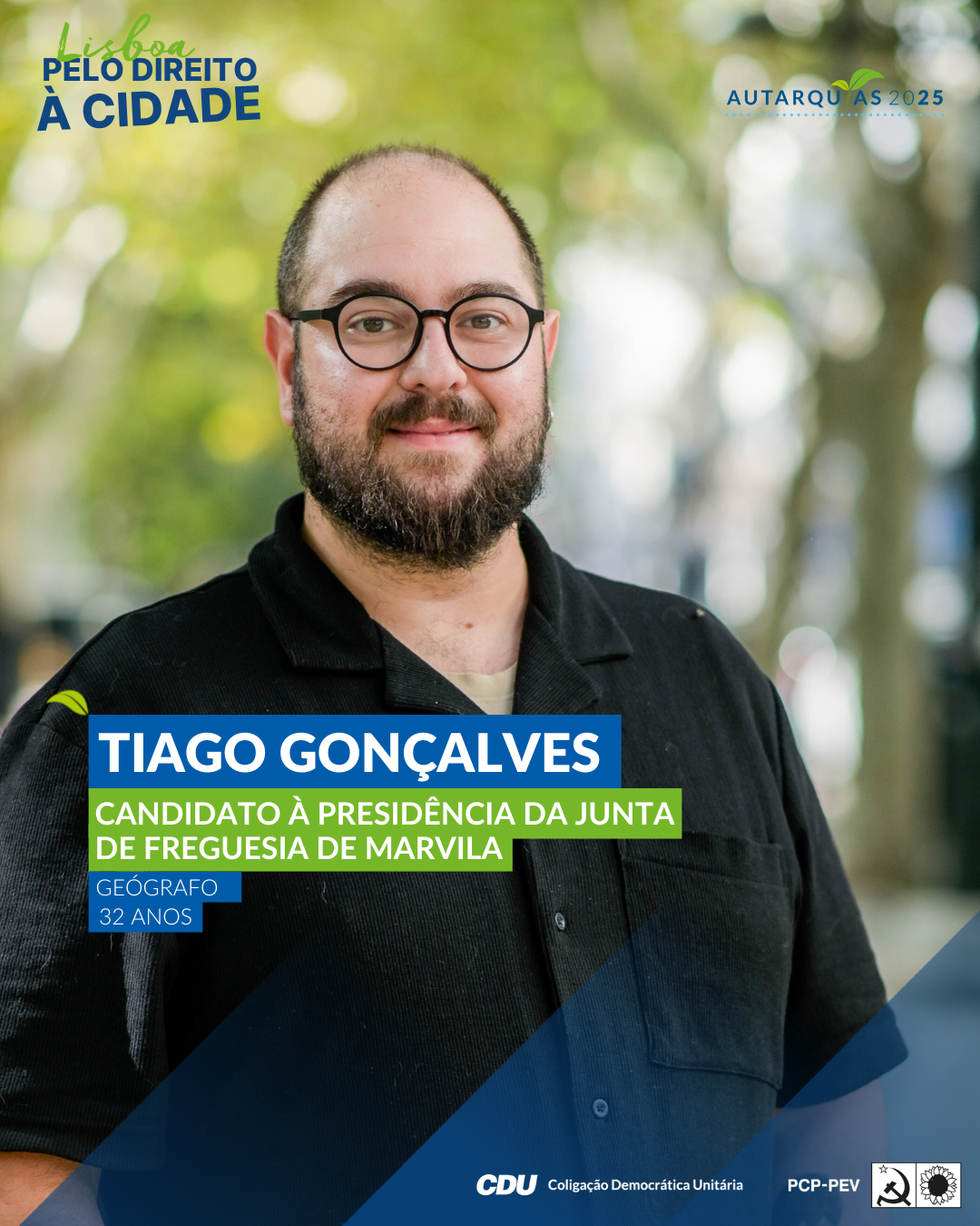 Tiago Gonçalves é o Candidato da CDU à Presidência da Junta Freguesia ...